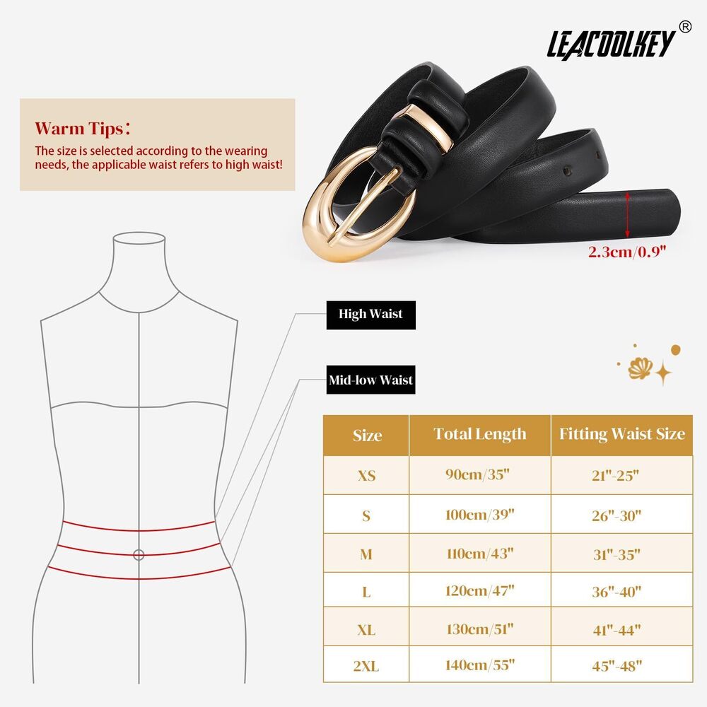 3943 2 Pack Women Leather Belts For Jeans Dress Fashion Ladies Belt View 5